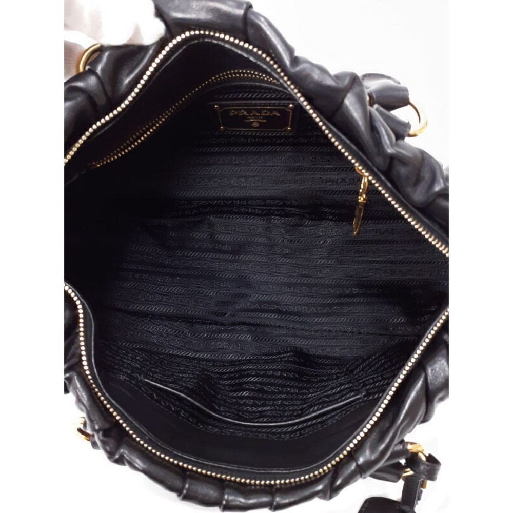 Prada Gaufre Satchel Shoulder Bag gathered handbag Tessuto - Picture 3 of 9